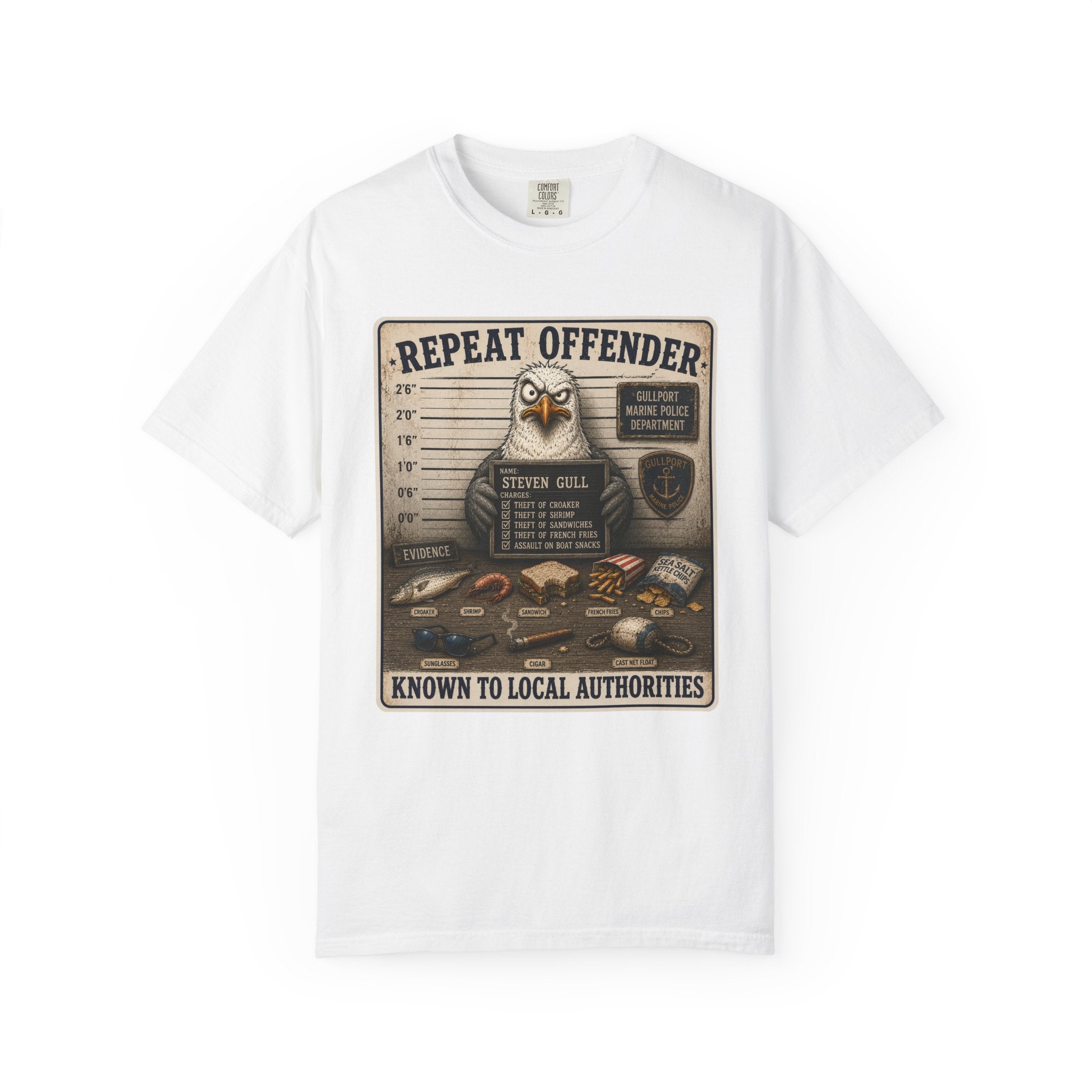 Repeat Offender Tee — Steven Gull Mugshot T-Shirt