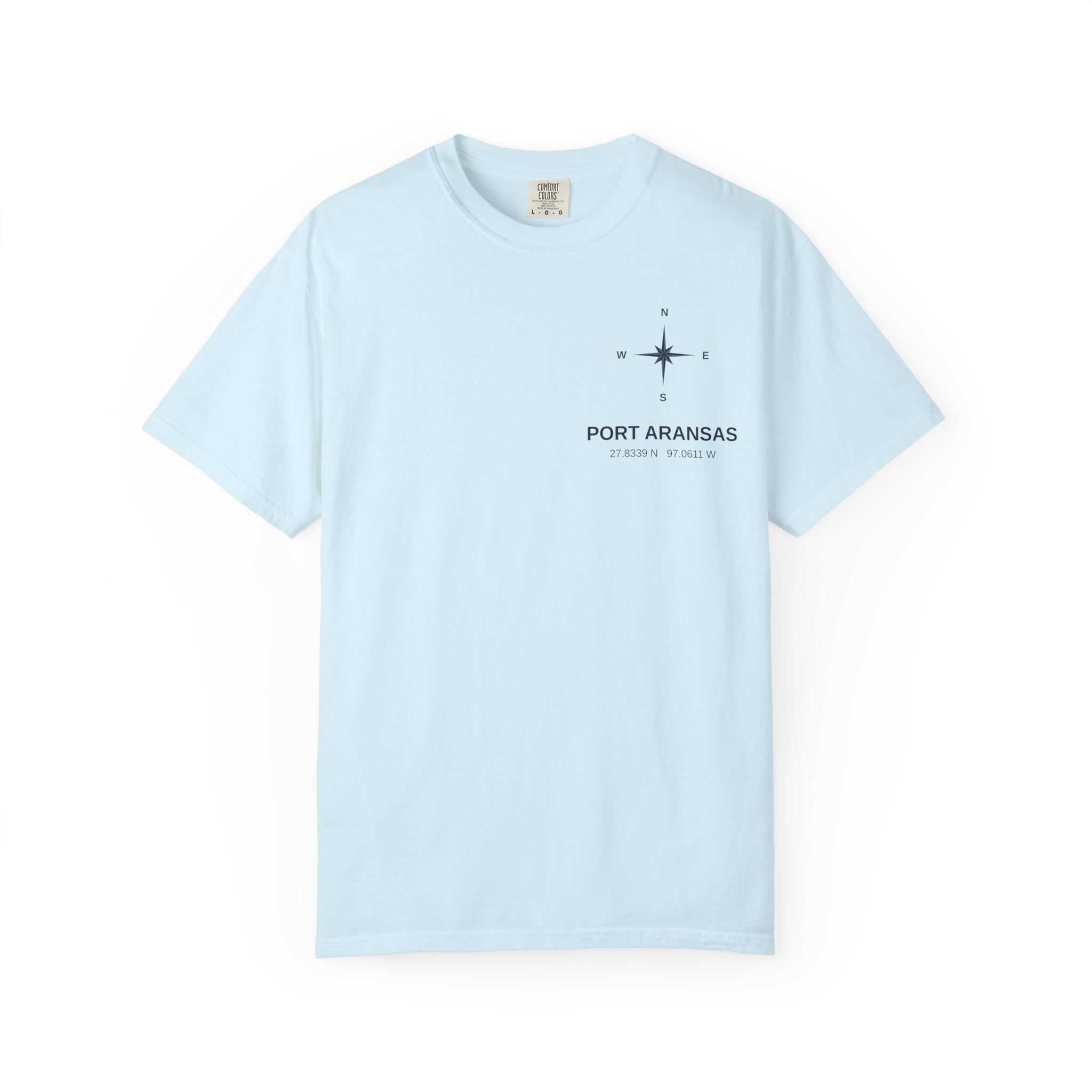 Port Aransas Coordinates Tee — Coastal GPS Location T-Shirt