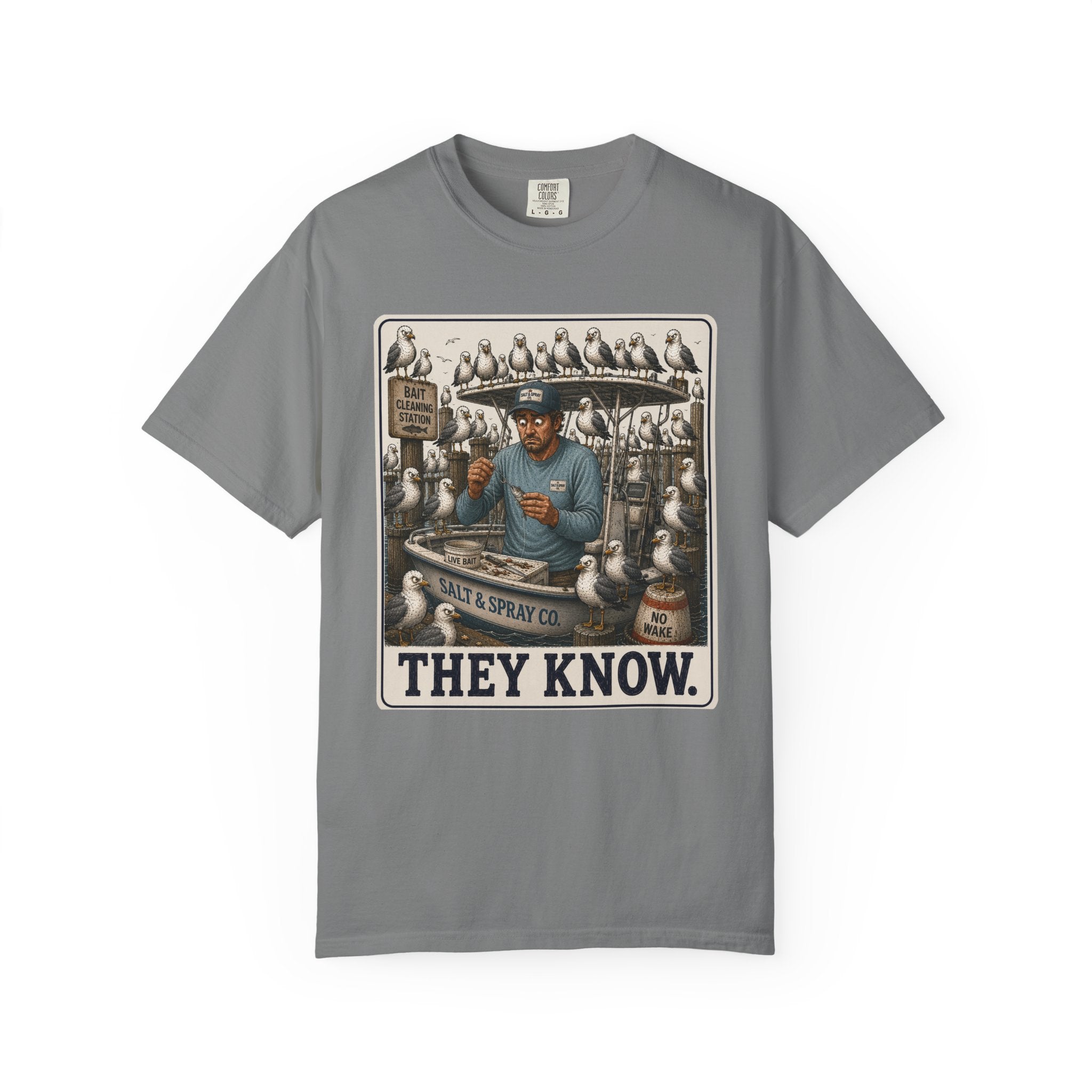 They Know Tee — Funny Seagull Surveillance T-Shirt