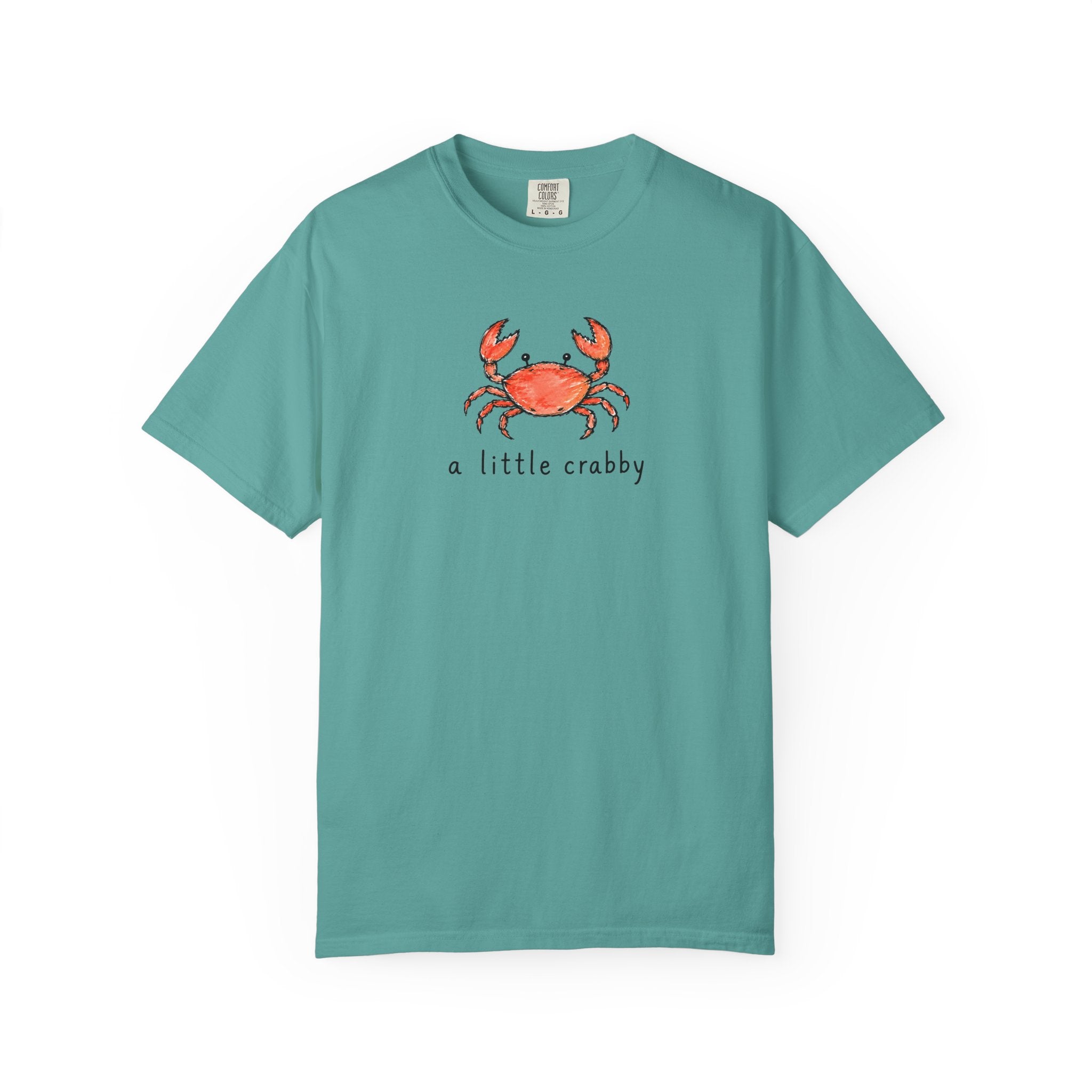A Little Crabby Tee — Coastal Watercolor Crab T-Shirt