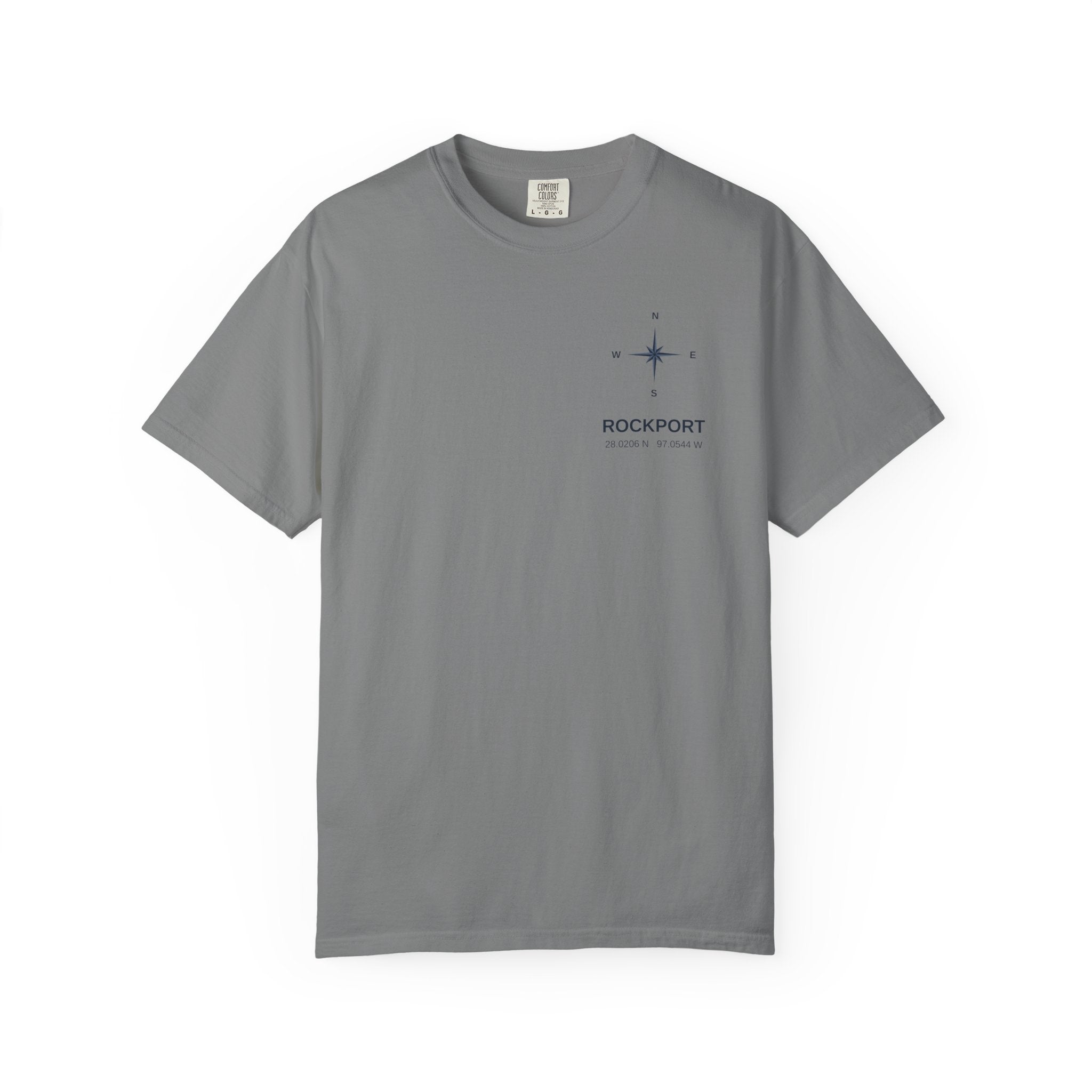 Rockport Coordinates Tee — Coastal GPS Location T-Shirt