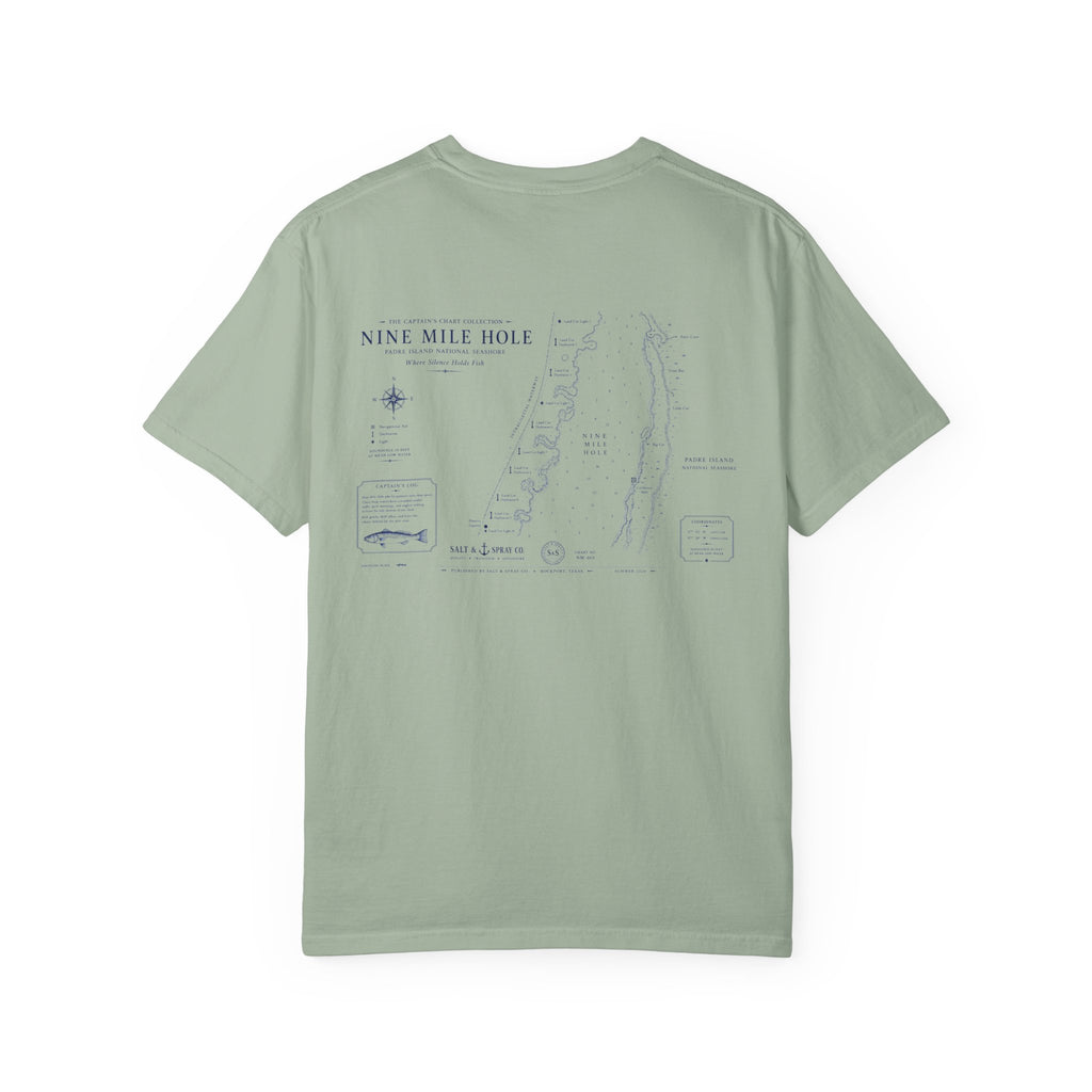 Nine Mile Hole Nautical Chart Tee — Where Silence Holds Fish