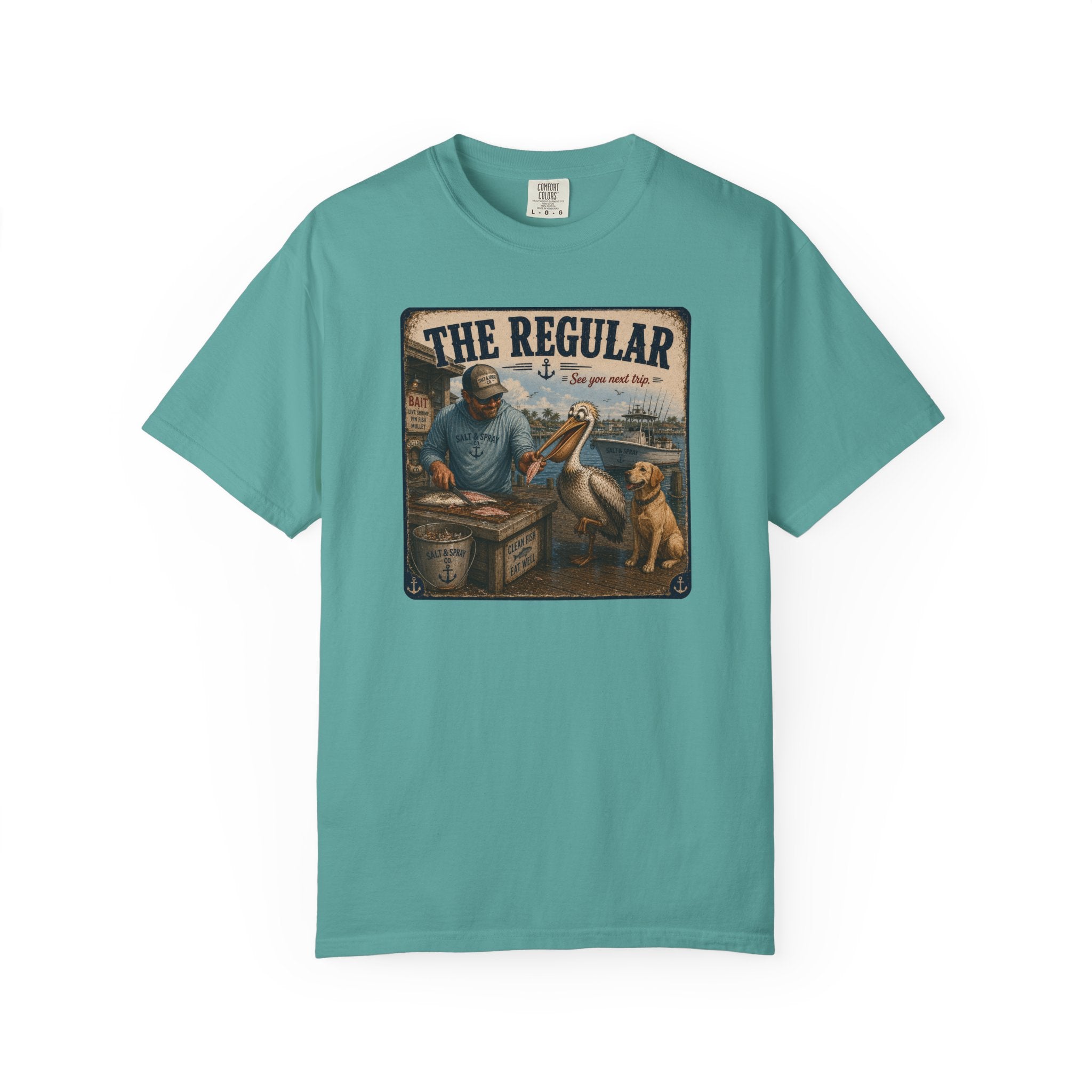 The Regular Tee — Funny Pelican & Dog Fishing T-Shirt