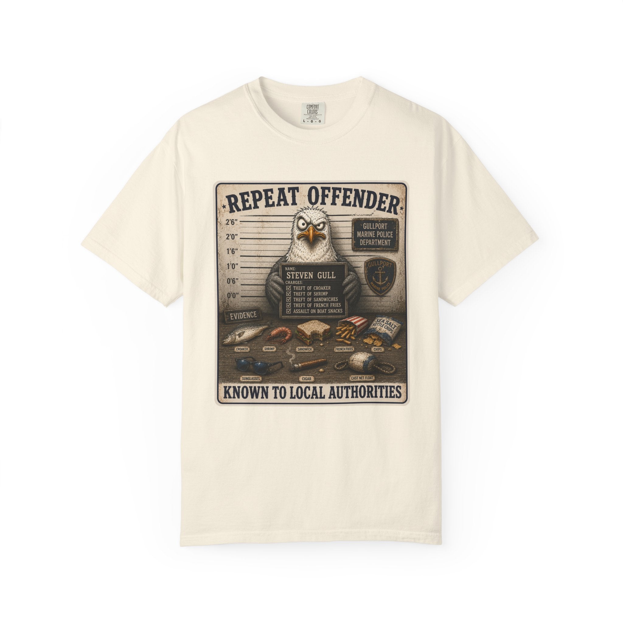 Repeat Offender Tee — Steven Gull Mugshot T-Shirt