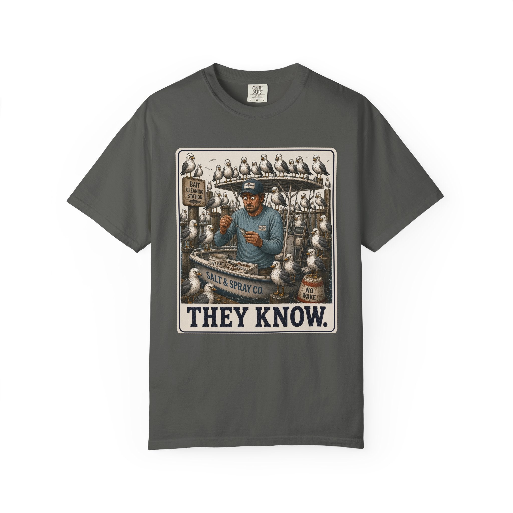 They Know Tee — Funny Seagull Surveillance T-Shirt
